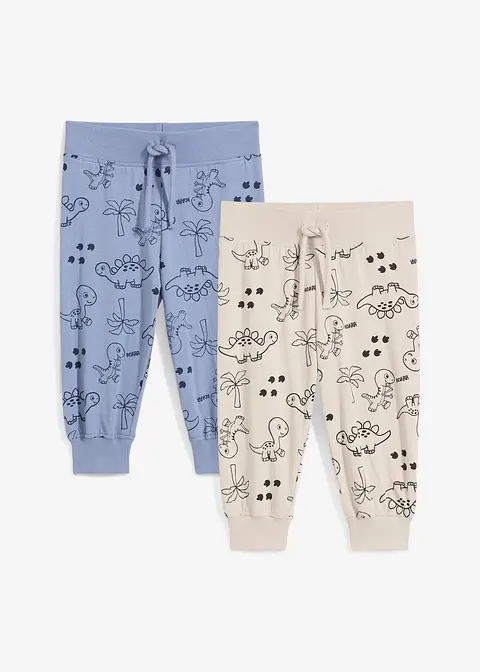 Shirthose aus reiner Bio-Baumwolle (2er Pack) in blau von vorne - bonprix