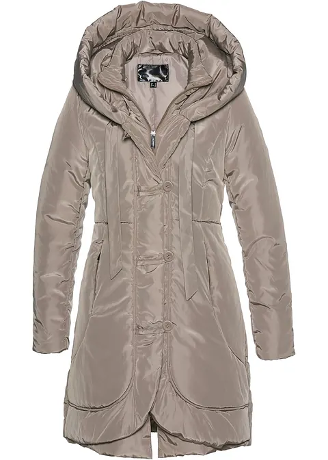 Kurz-Steppmantel in braun von vorne - bonprix