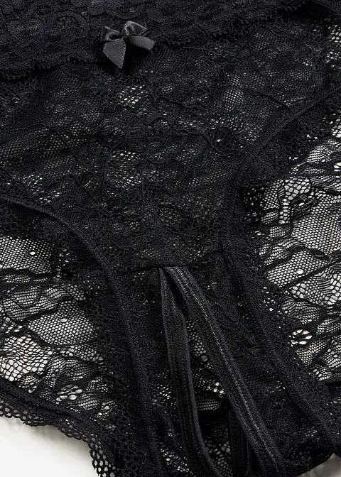 Highwaist Slip  ouvert in schwarz - bonprix