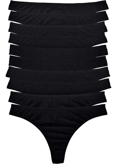 String (10er Pack) in schwarz von vorne - bonprix