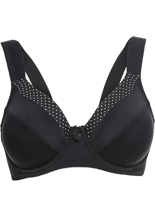 Minimizer-BH mit gepolsterten Trägern in schwarz von vorne - bonprix