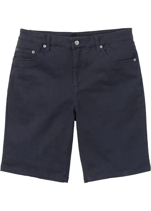 Stretch-Bermuda, Classic Fit in blau von vorne - bonprix