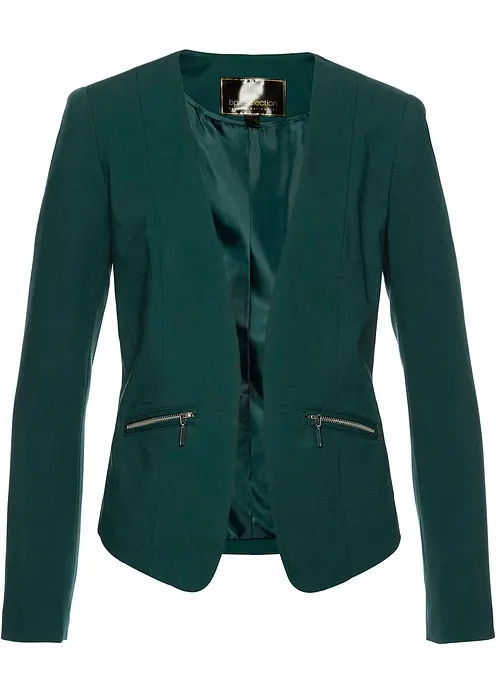 Kurzblazer in grün von vorne - bonprix