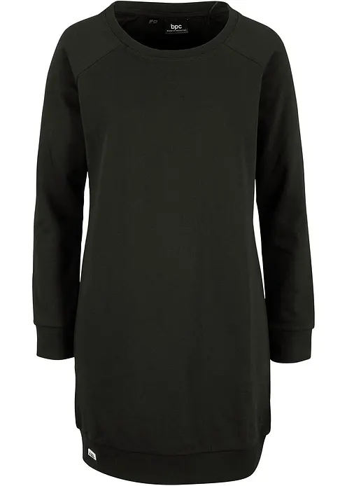 Sweatkleid in schwarz von vorne - bonprix