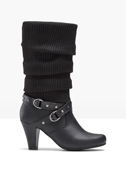 Stiefel in schwarz von vorne - bonprix