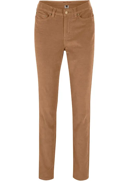 Stretch-Cordhose, Skinny in braun von vorne - bonprix