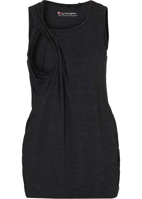 2-in-1 Umstands- und Stilltop aus Jersey in schwarz von vorne - bonprix