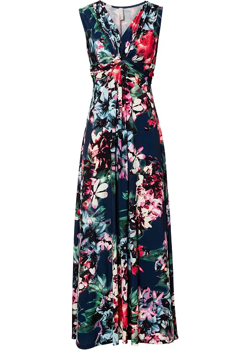 Sommer-Maxikleid in blau von vorne - bonprix