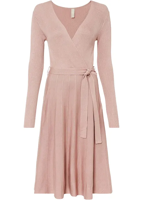 Strickkleid in rosa von vorne - bonprix