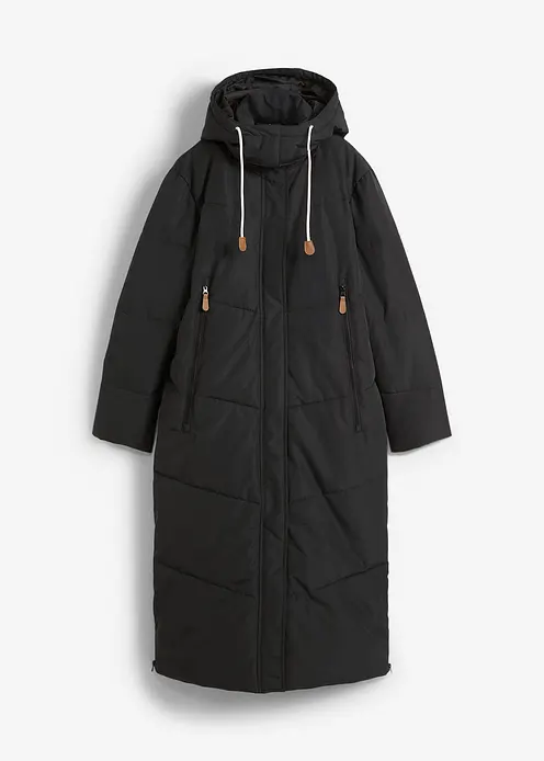 Steppmantel in schwarz von vorne - bonprix