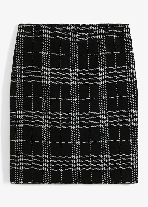Tartan-Minirock in schwarz von vorne - bonprix