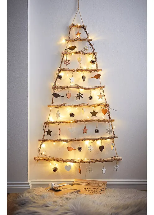 LED-Wanddeko im Weihnachtsbaum-Design in beige - bonprix