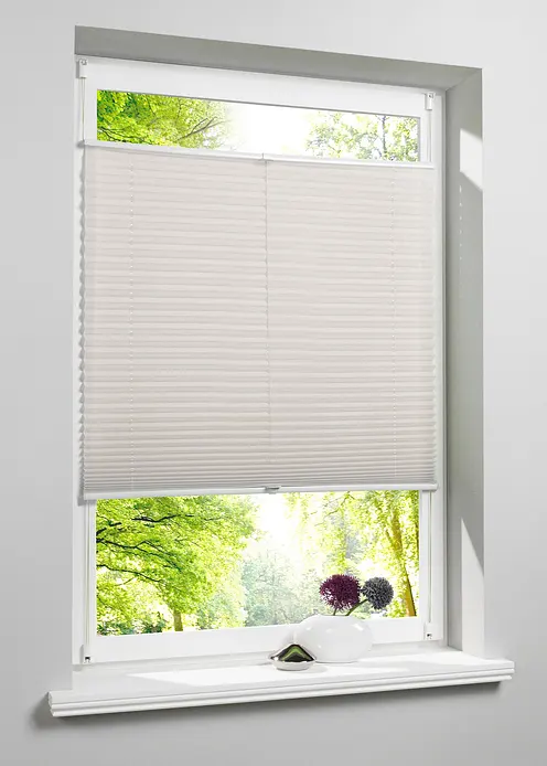 Plissee ohne Bohren in beige - bonprix