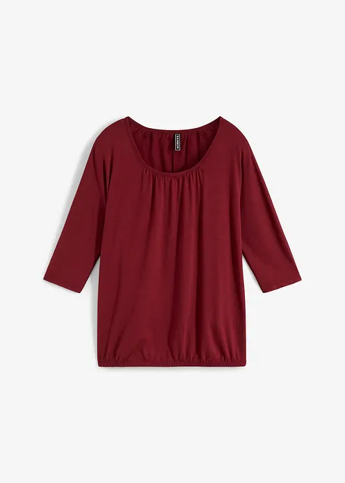 Oversize-Shirt aus Viskose-Mix in rot von vorne - bonprix