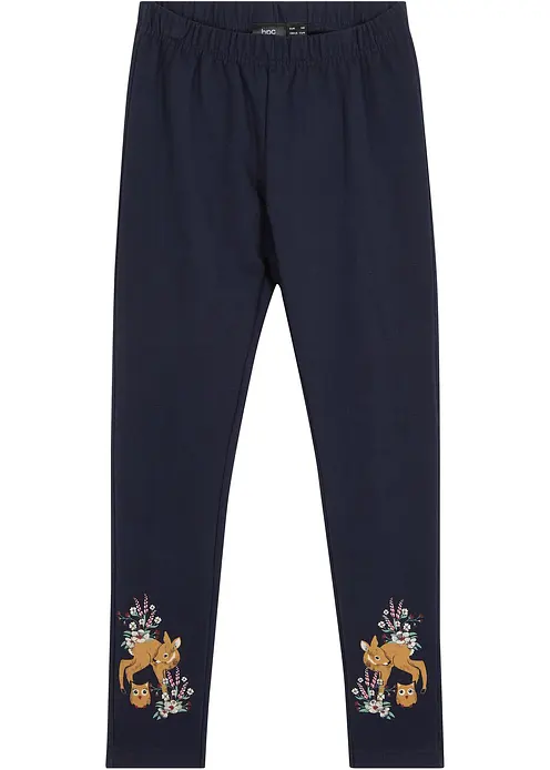 Thermo-Leggings in blau von vorne - bonprix