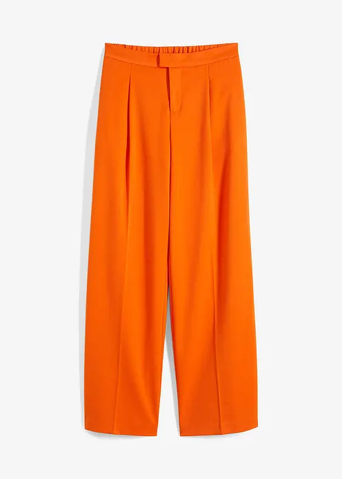 Weite Bundfaltenhose in orange von vorne - bonprix