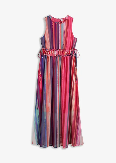 Gestreiftes Maxikleid in rosa von vorne - bonprix