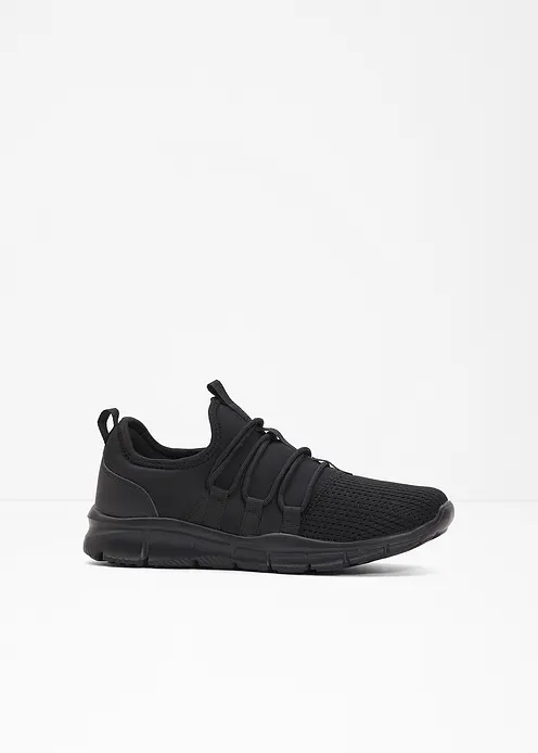 Sneaker aus Soft-Material in schwarz - bonprix