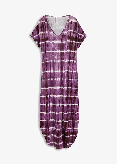 Maxikleid aus fließender Viskose in lila von vorne - bonprix