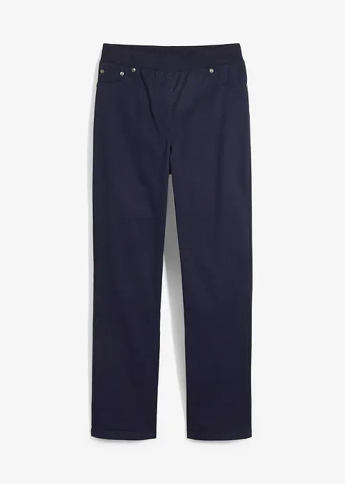 Twill Treggings aus elastischem Baumwoll-Mix in blau von vorne - bonprix
