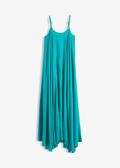 Maxikleid aus feiner Viskose in grün von vorne - bonprix