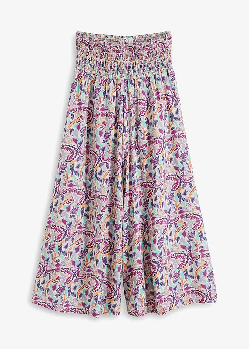 Palazzo-Hose aus fließender Viskose in lila von vorne - bonprix