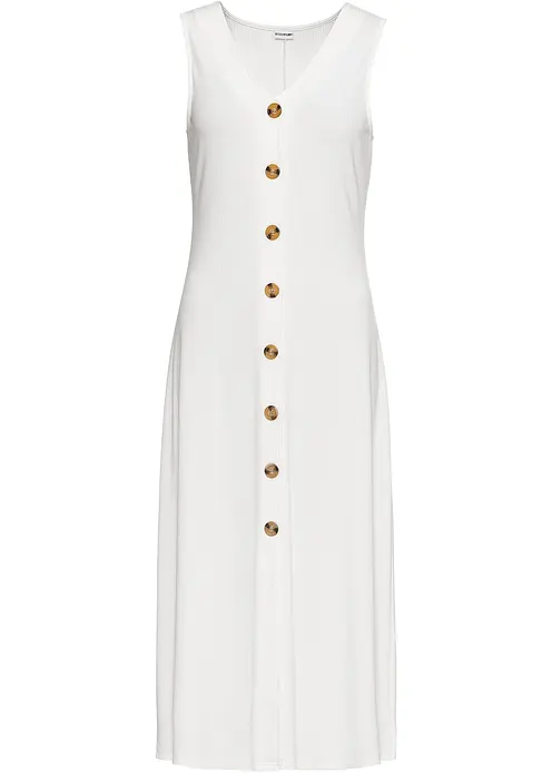 Midikleid in weiß von vorne - bonprix