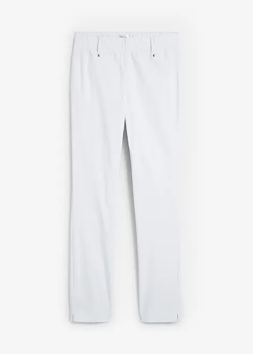 Stretchhose in Schlupfform in weiß von vorne - bonprix