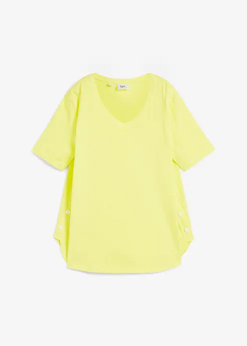 Weites T-Shirt aus Bio-Baumwolle in grün von vorne - bonprix