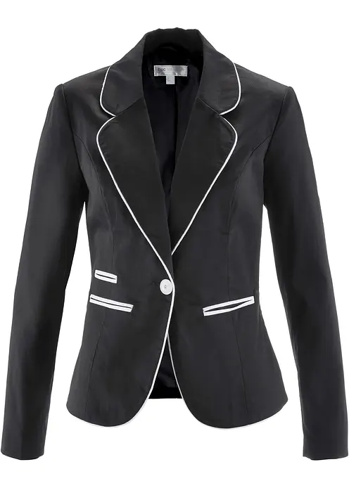 Blazer in schwarz von vorne - bonprix