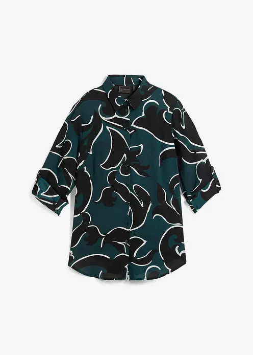 Bluse bedruckt in grün von vorne - bonprix