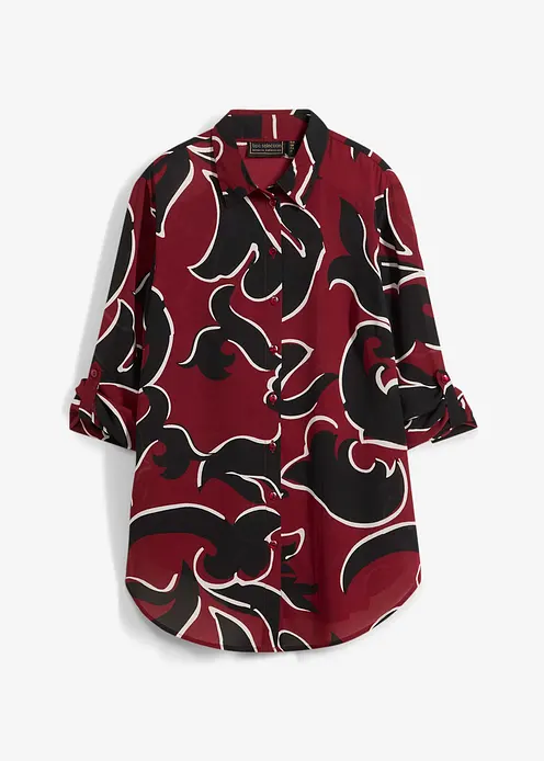 Bluse bedruckt in rot von vorne - bonprix