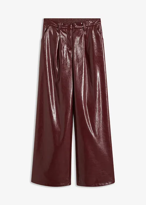 Lederimitat-Hose in rot von vorne - bonprix