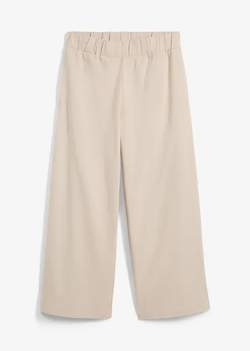 Culotte aus reiner Bio-Baumwolle in grau von vorne - bonprix