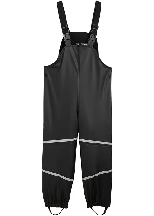 HAXICO Kinder Winterhose Mit Kordelzug, 100% Baumwolle Fleece, Schwarz – Warme Spielhose Für Kleinkinder (Größe 100 Cm / Ca. 3 Jahre)