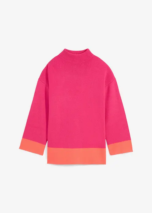 Pullover in pink von vorne - bonprix
