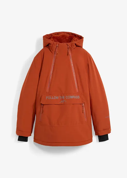 Gefütterter Windbreaker in braun von vorne - bonprix