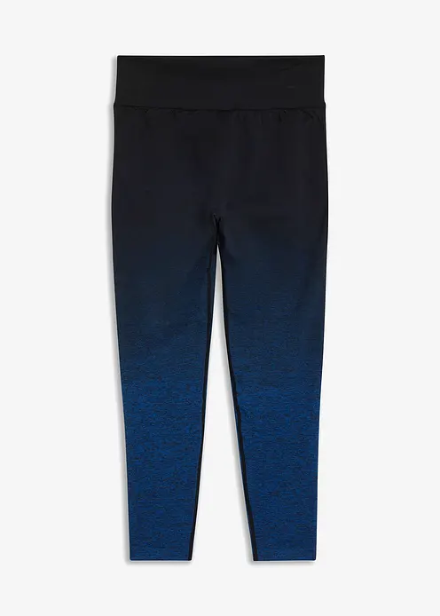 Seamless Leggings mit Farbverlauf, schnelltrocknend in blau von vorne - bonprix