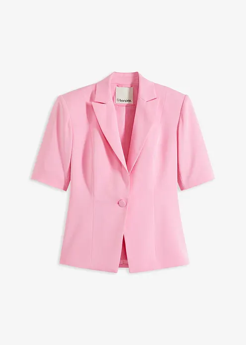 Blazer mit Sandhourglass-Passform in rosa von vorne - bonprix
