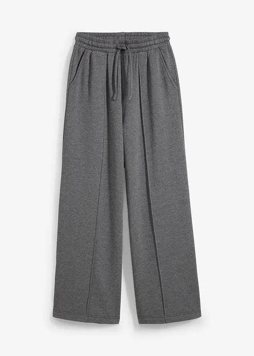 Weite Jogginghose in grau von vorne - bonprix