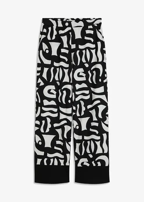 Jersey-Hose in schwarz von vorne - bonprix