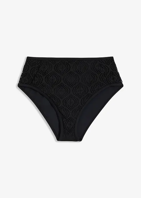 High waist Bikinihose in schwarz von vorne - bonprix