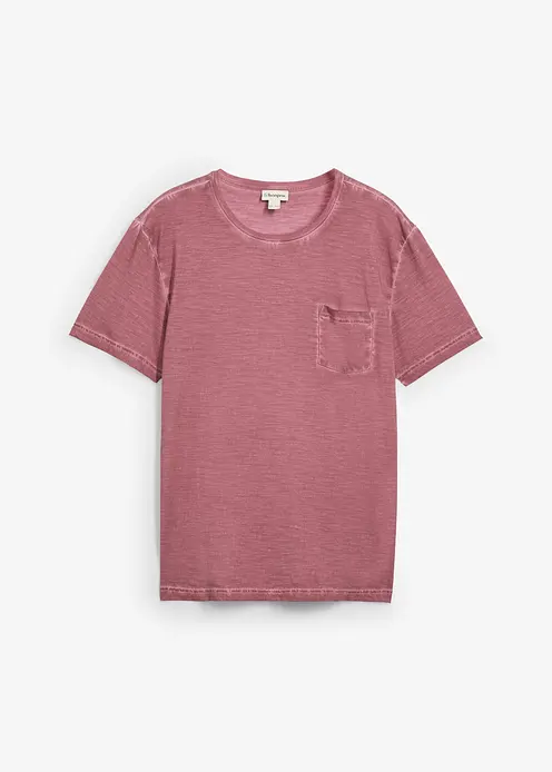 T-Shirt in gewaschener Optik in lila von vorne - bonprix