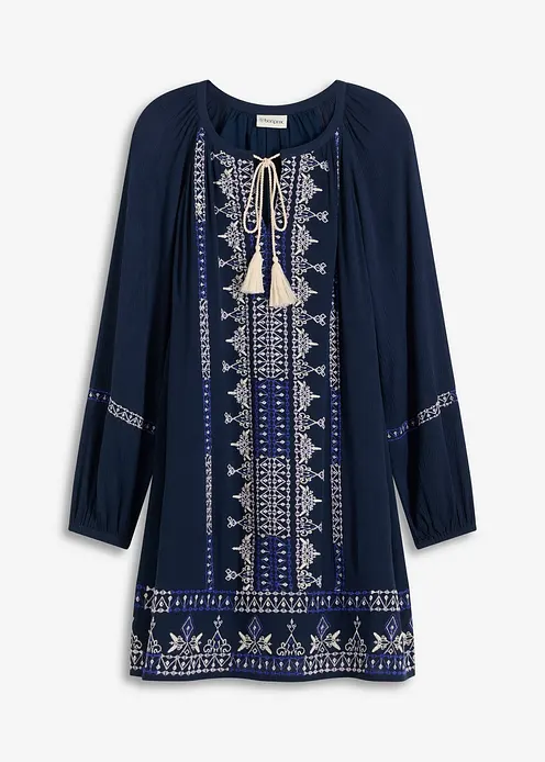 Minikleid in blau von vorne - bonprix