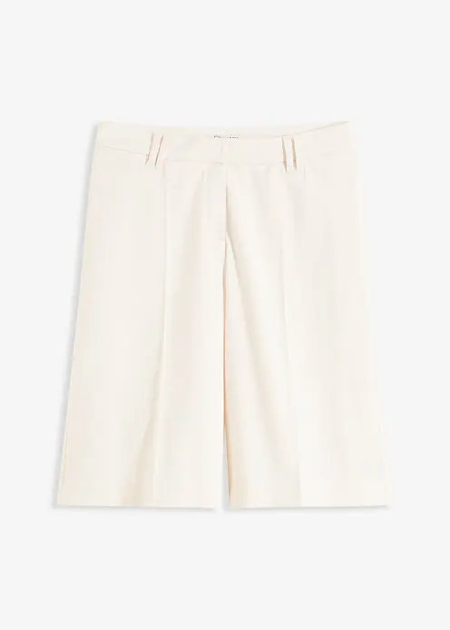 taillierte Shorts in weiß von vorne - bonprix