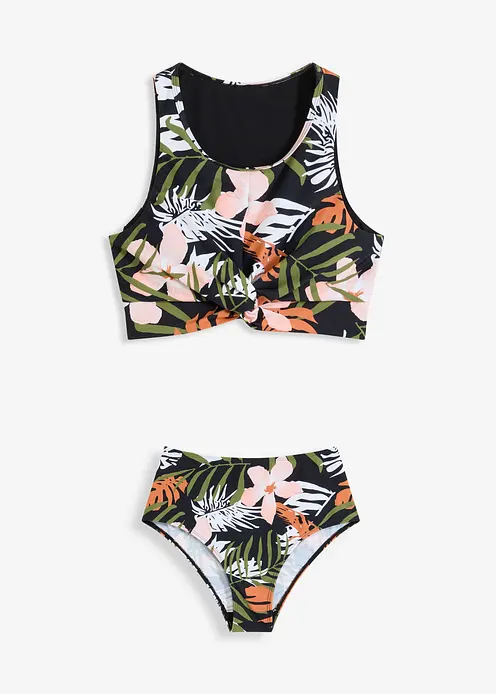 Bustier Bikini (2-tlg.Set) in schwarz von vorne - bonprix