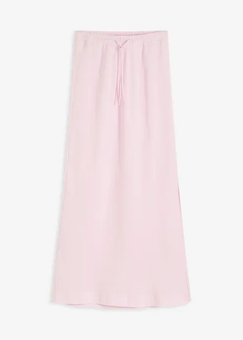 Maxirock mit Schlitz in rosa von vorne - bonprix