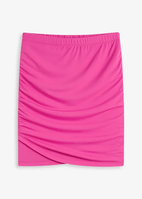 Minirock mit Raffungen in pink von vorne - bonprix