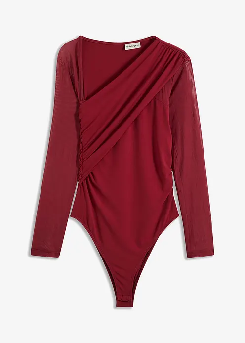 Body mit Mesh in rot von vorne - bonprix