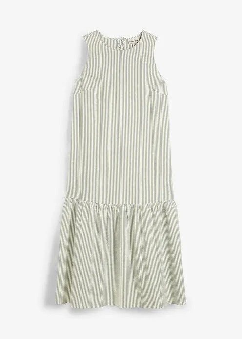 Midikleid in A-Linie in grün von vorne - bonprix
